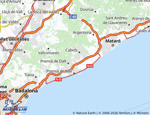 Mappa MICHELIN Vilassar de Dalt - ViaMichelin