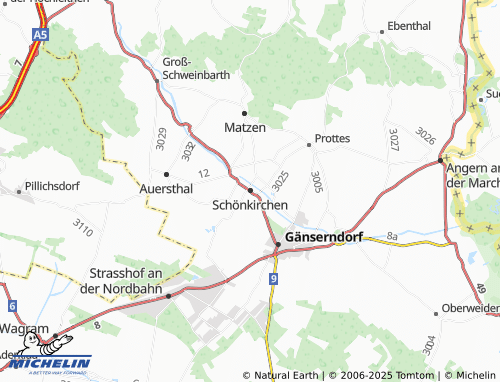 MICHELIN Schönkirchen-Reyersdorf map - ViaMichelin
