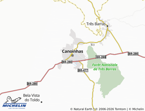 Mappa MICHELIN Canoinhas - ViaMichelin
