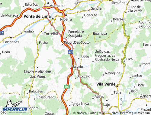 MICHELIN-Landkarte Albergaria de Anais - ViaMichelin