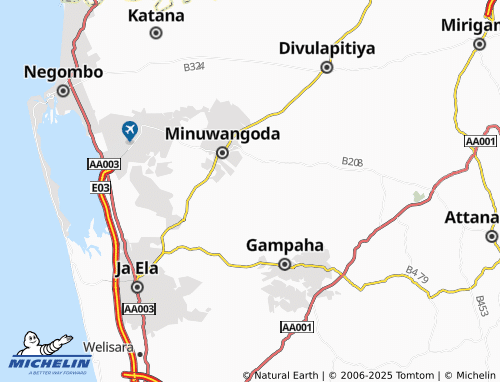 MICHELIN Weediyawatta East map - ViaMichelin