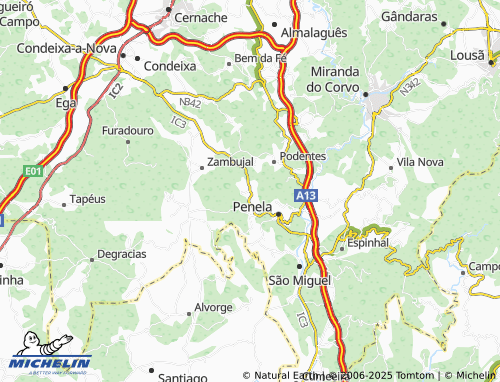 MICHELIN Camarinha map - ViaMichelin