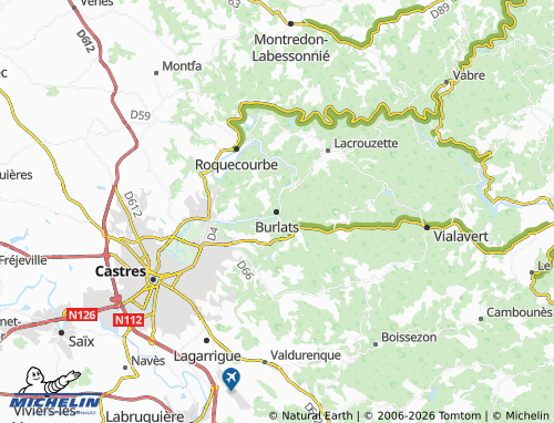 MICHELIN Burlats map - ViaMichelin