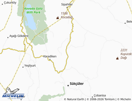 MICHELIN Sağrak map - ViaMichelin
