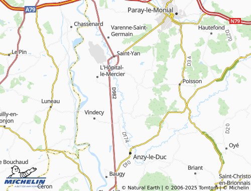 MICHELIN Les Gras map - ViaMichelin