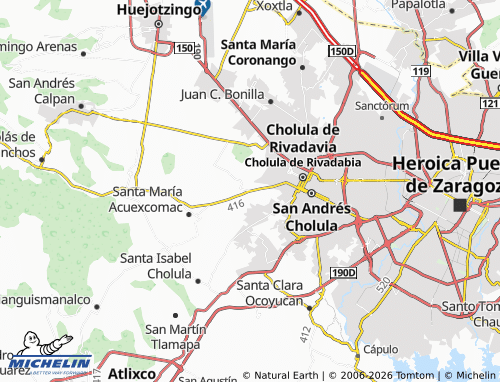 Mapa MICHELIN San Gregorio Zacapechpán - ViaMichelin