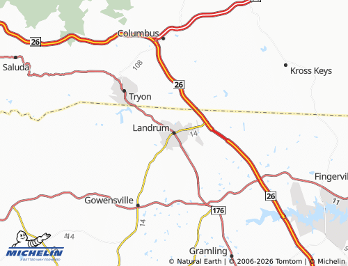 Carte MICHELIN Landrum - ViaMichelin