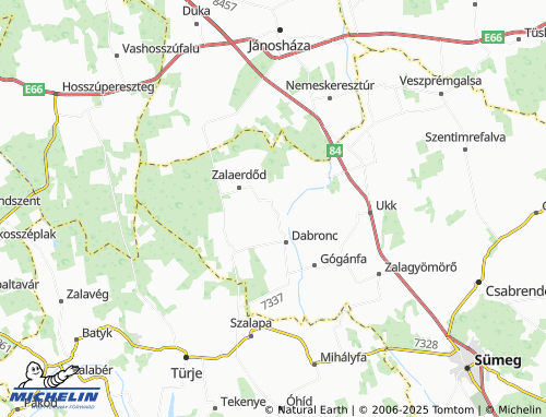 MICHELIN Hetyefő map - ViaMichelin