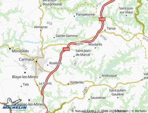 Mappa MICHELIN Saint-Jean-de-Marcel - ViaMichelin