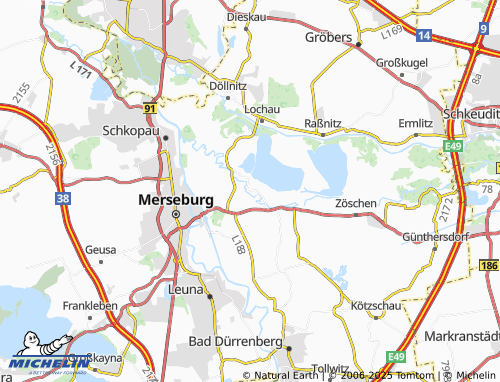 MICHELIN Löpitz map - ViaMichelin