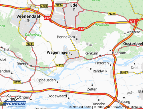 Mapa MICHELIN Wageningen - ViaMichelin