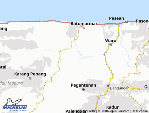 MICHELIN Bujur Barat map - ViaMichelin