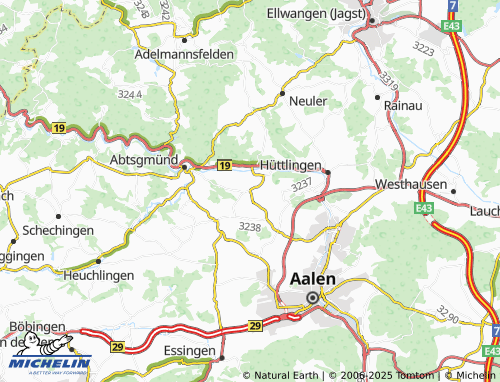 MICHELIN-Landkarte Fachsenfeld - ViaMichelin