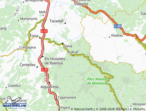 Carte MICHELIN El Brull - ViaMichelin
