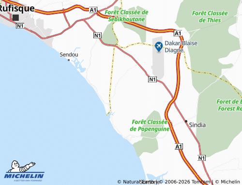Mappa MICHELIN Ndiass Rhobité - ViaMichelin