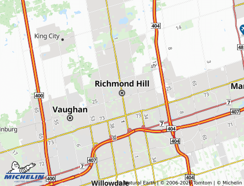 Kaart MICHELIN Richmond Hill - ViaMichelin