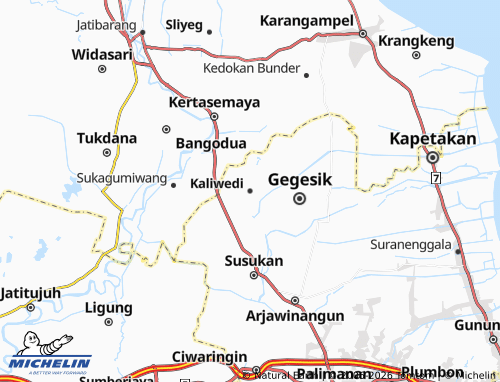 MICHELIN-Landkarte Kaliwedi - ViaMichelin
