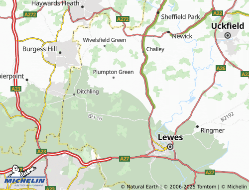 MICHELIN East Chiltington map - ViaMichelin