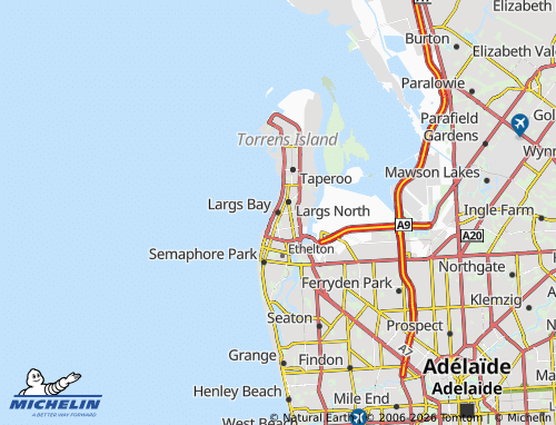 MICHELIN-Landkarte Largs Bay - ViaMichelin