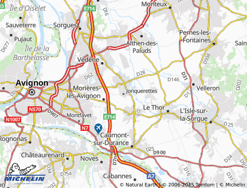 MICHELIN Jonquerettes map - ViaMichelin