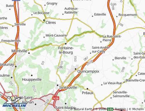 MICHELIN Saint-Georges-sur-Fontaine map - ViaMichelin
