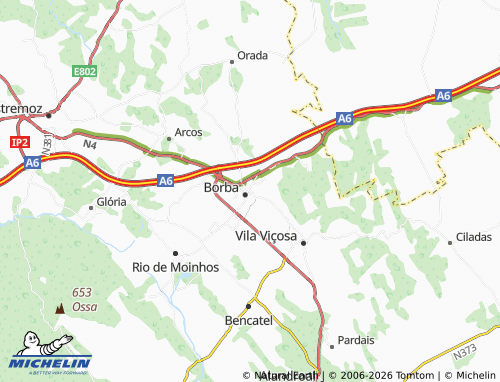 Mapa MICHELIN Borba-Matriz - ViaMichelin