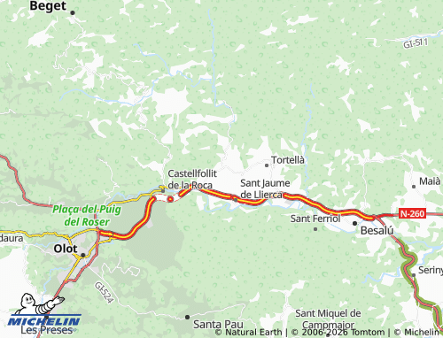 Kaart MICHELIN Montagut i Oix - ViaMichelin
