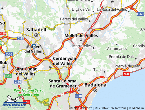 Carte MICHELIN La Llagosta - ViaMichelin
