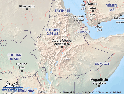 MICHELIN Ethiopia map - ViaMichelin