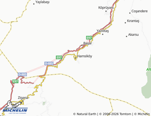 Kaart MICHELIN Hamsiköy - ViaMichelin