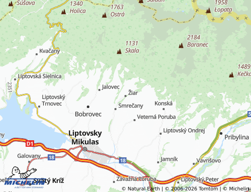 Mappa MICHELIN Žiar - ViaMichelin
