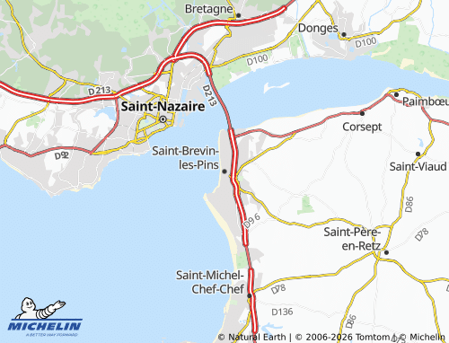 MICHELIN Saint-Brevin-Les-Pins map - ViaMichelin