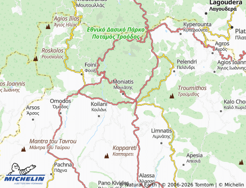 Mapa MICHELIN Moniatis - ViaMichelin