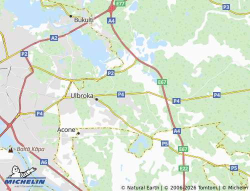 Mapa MICHELIN Dzidriņas - ViaMichelin