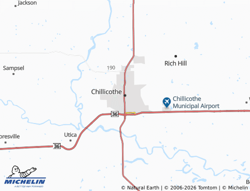 Mapa MICHELIN Chillicothe - ViaMichelin