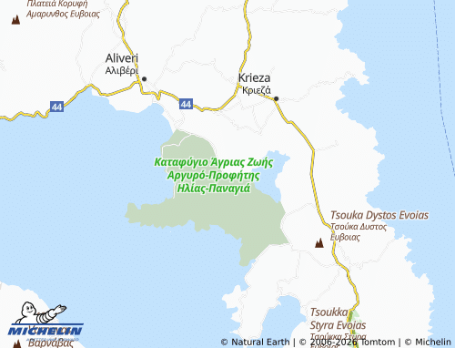 MICHELIN Prasino map - ViaMichelin