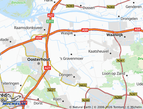 Carte MICHELIN 's Gravenmoer - ViaMichelin