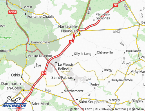 Kaart MICHELIN Silly-le-Long - ViaMichelin