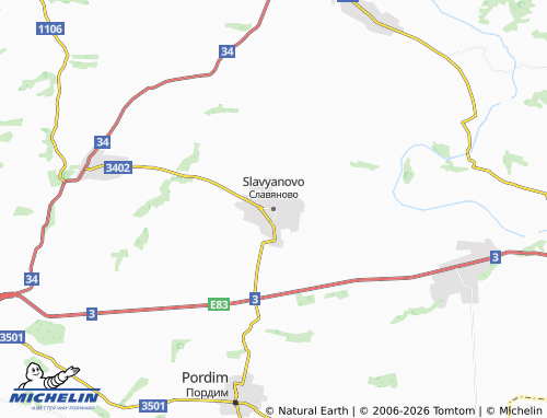 Mappa MICHELIN Slavyanovo - ViaMichelin