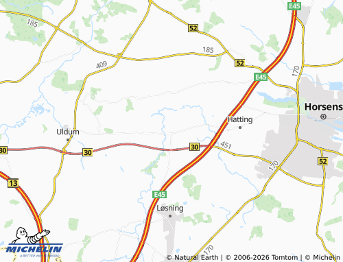 Mapa MICHELIN Korning - ViaMichelin