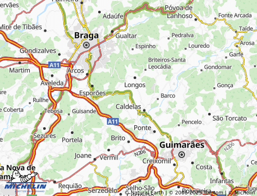 MICHELIN Sande-São Martinho map - ViaMichelin