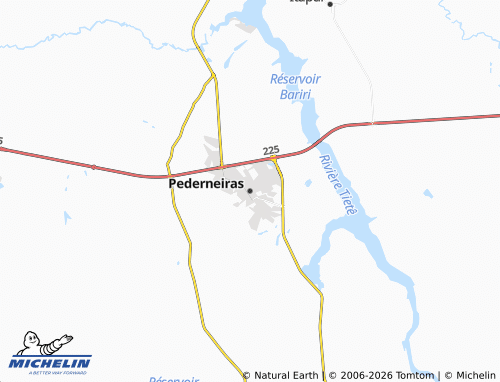 Mapa MICHELIN Pederneiras - ViaMichelin