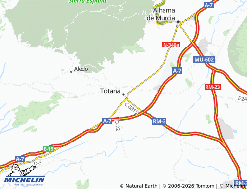 MICHELIN Totana map - ViaMichelin