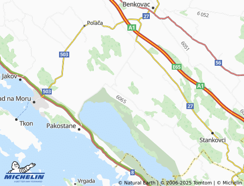 MICHELIN Vrana map - ViaMichelin