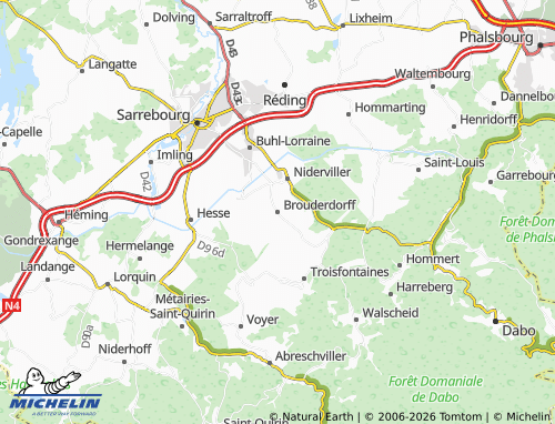 MICHELIN Brouderdorff map - ViaMichelin