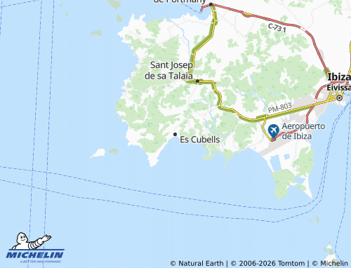 Mappa MICHELIN Es Cubells - ViaMichelin