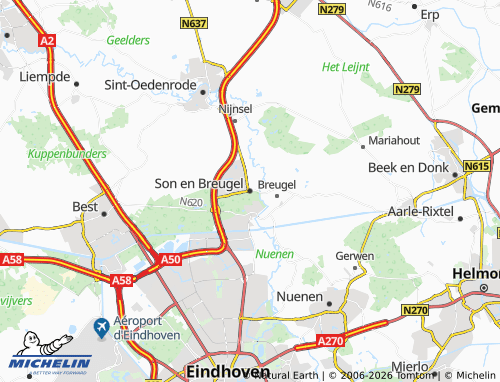 MICHELIN Son en Breugel map - ViaMichelin