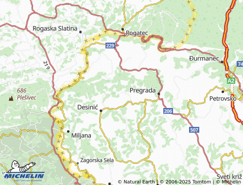 MICHELIN Vinagora map - ViaMichelin