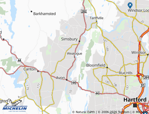Mappa MICHELIN Weatogue - ViaMichelin