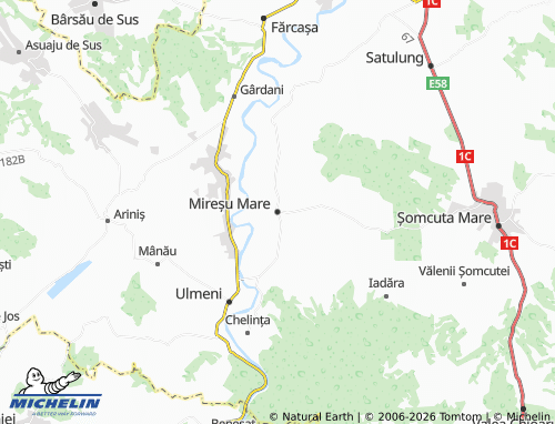 MICHELIN Mireșu Mare map - ViaMichelin
